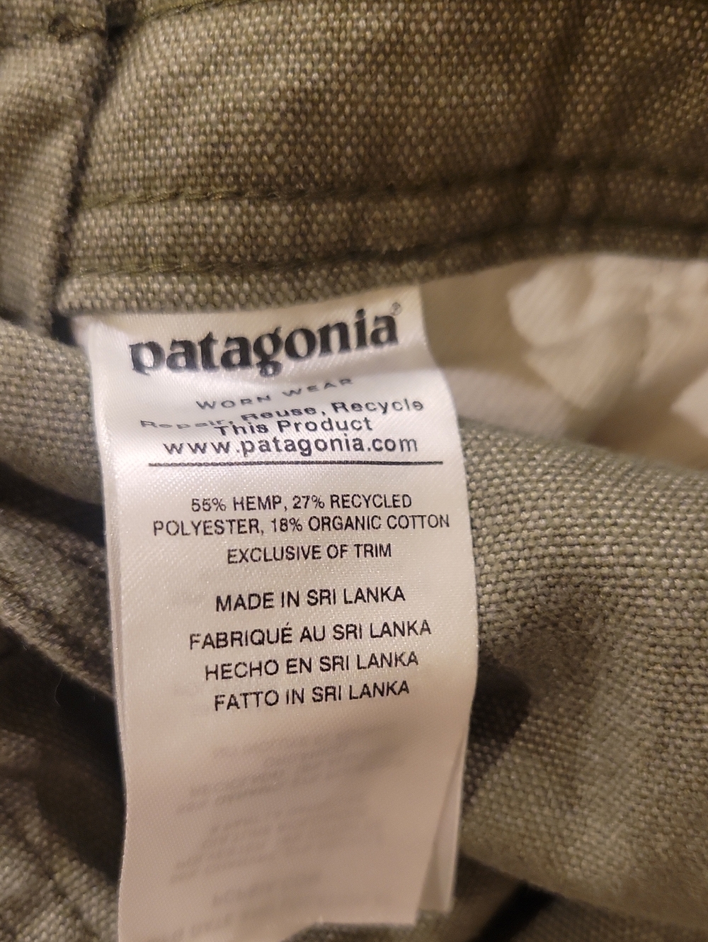 Patagonia Green Carpenter Overalls Hemp Blend Small - Picture 4 of 5